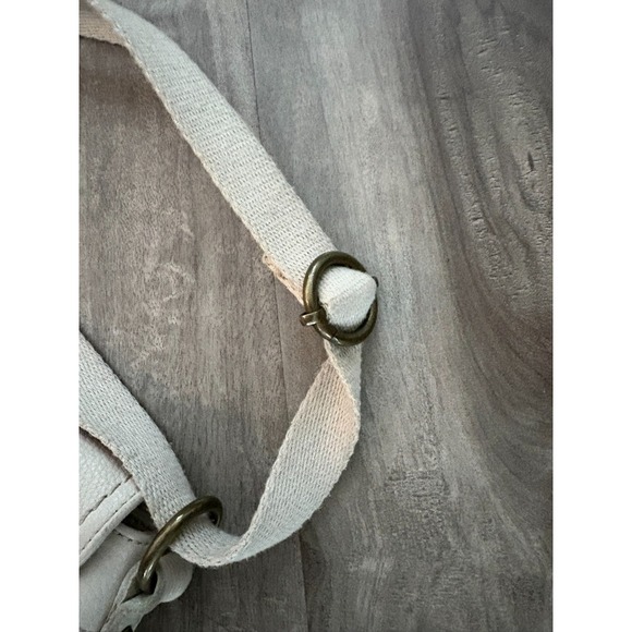 The Sak Leather Crossbody Bag Ivory Cream Pockets Adjustable Strap - Picture 6 of 12